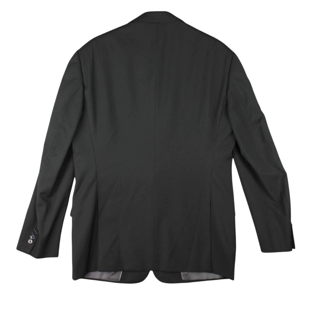 Armani Collezioni G Line Natural Stretch Wool Sports Coat Mens 56 Black EUC - Picture 2 of 13